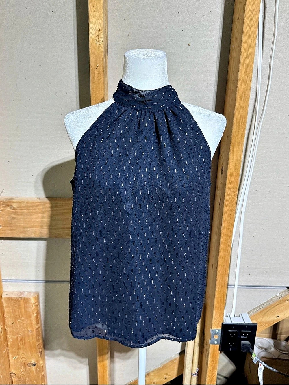 J.Crew Top Halter Blouse in Blue Size 4 NWT